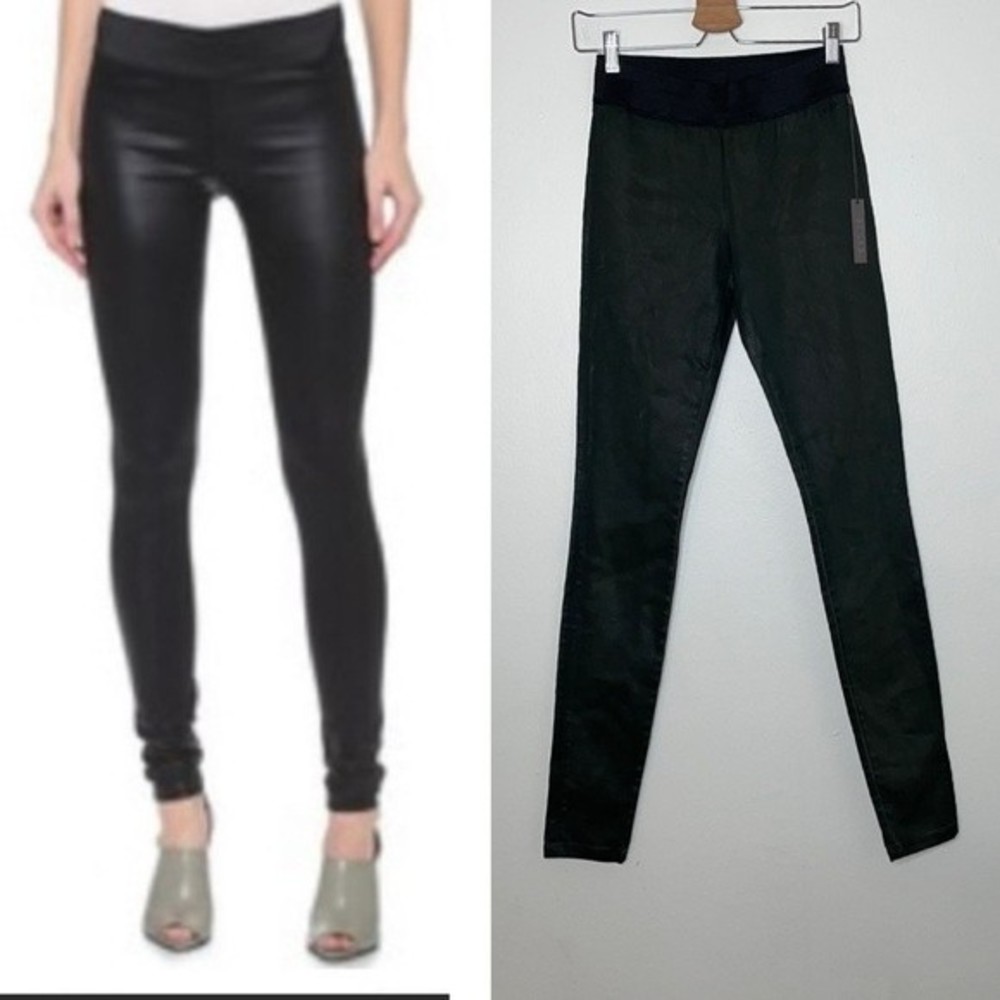 Goldsign Black Faux Leather Leggings